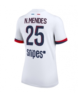 Billige Fotballdrakt Paris Saint-Germain Nuno Mendes #25 Replika Bortedrakt Dame 2025-26 Kortermet Billige Fotballdrakt Paris Saint-Germain Nuno Mendes #25 Replika Bortedrakt Dame 2025-26 Kortermet